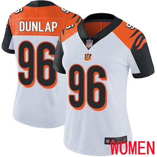 Cincinnati Bengals Limited White Women Carlos Dunlap Road Jersey NFL Footballl #96 Vapor Untouchable